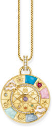 Thomas Sabo PE962-471-7 Gold-plated chain pendant w. wheel of fortune , Femei