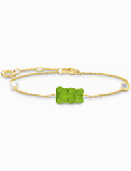 Thomas Sabo A2151-445-6-L19V Gold-plated Goldbears bracelet w. pearl and stone, Femei