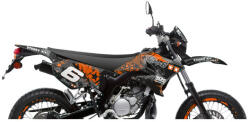 Stage6 MX_S6-058801/BK Dekormatrica Szett Yamaha Dt 50 / - Fekete, Narancs
