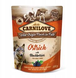 CARNILOVE nedves kutyaeledel tasak adult strucc szeder 300g