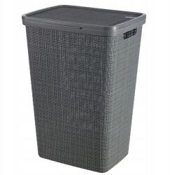 Curver Szabadonálló szennyestartó kosár Jute 58L szürke Curver fedéllel és fogantyúkkal (245975)
