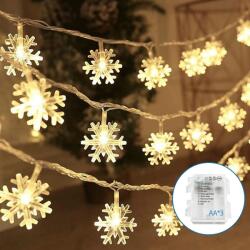 Aigostar - LED гирлянд 20xLED/3xAA 3, 3m снежинки (AI1281)