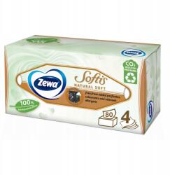 Zewa Softis Natural Soft dobozos papír zsebkendő 4 rétegű 80 db (7322541351414)