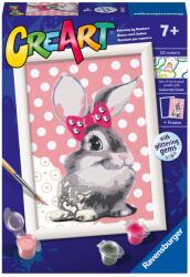 Ravensburger Kit de vopsea după număr Ravensburger CreArt - Iepuraș pufos (7028933)
