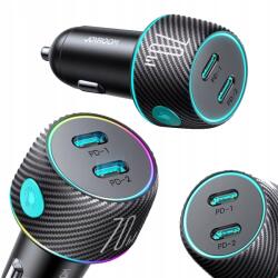 JOYROOM Autós töltő 70W 2x Usb-c Pd, kicsi, kompakt, gyors, Joyroom (JR-CCN02)