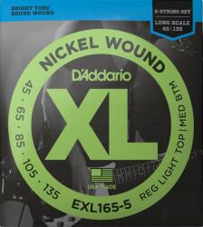 D'addario Basszusgitár húrok basszusgitárhoz 5 húr 45-135 Daddario EXL165-5 (EXL-165/5)