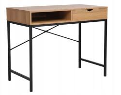 SIGNAL MEBLE Számítógépasztal B-027 tölgy/fekete Sig (B027DC)