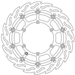 Moto Master MX_MMAST-17102542 Lebegő Féktárcsa Flame Supermoto Racing 320mm Beta Rr