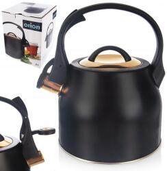 Orion Vízforraló, fekete-arany, acél, síppal, 3L, indukciós (8592381191573)