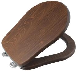 Kerasan retró barna és bézs fa WC-ülőke (SH/109040)