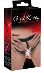 Bad Kitty Fekete tanga szeméremajkak kapcsokkal (4024144535583)
