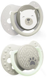 LOVI Suzeta din silicon Lovi Mini - Buddy bear, 0-2 luni, 2 bucati (22/862)