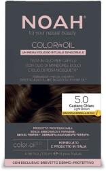 NOAH Vopsea de par permanenta fara amoniac, 5.0 Saten Deschis, Color in Oil, 135 ml, Noah