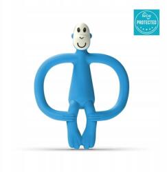 Matchstick Monkey szenzoros szilikon rágóka BioCote Azur fogkefével (MM-ONT-017)