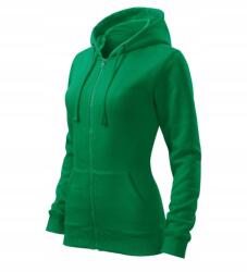 MALFINI Trendi cipzáras 411-es női pulóver, fehér, L-es méret (8591729102332)