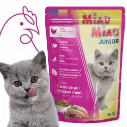MIAU MIAU Junior nedves macskaeledel Csirkehússal Szószban 100 g
