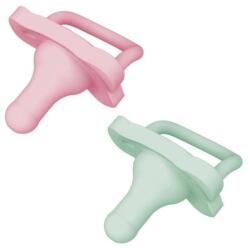 Dr. Brown's Suzeta din silicon Dr. Brown's - HappyPaci, 0-6 luni, 2 bucati, roz si verde (72239317440)