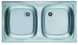 Alveus Kétmedencés mosogató, szatén, süllyesztett, inox (Basic 160)