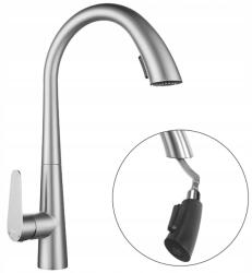 Rea Konyhai csaptelep kihúzható kifolyócsővel Ezüst Rea Ross Csiszolt nikkel (REA-B5314)