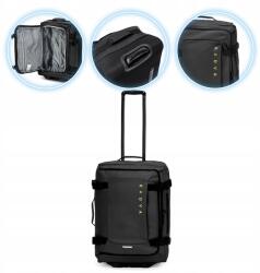 Kadva Puha Anyagú Utazó bőrönd Kadva Lazio 74 L fekete Kerekek Fekete (KDV-B4B109-BK)