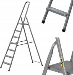DRABEST Háztartási acél létra egyoldalas 7 lépcsős Drabest (Drabina stalowa 7 stopniowa)