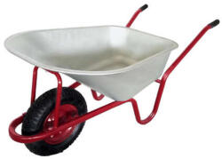 Ezüst színű kerti kocsi / talicska, 120 literes (HAT0640)