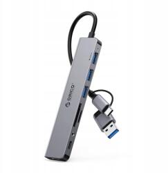 ORICO Hub Usb-a/usb-c dokkoló állomás 3x USB/USB/USB-C/3, 5mm audio/2x Tf&sd (6942227138293)