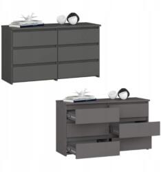 AKORD CL100 komód, 6 fiókos, grafit (KOMMCL1006SZGRAPHPK)