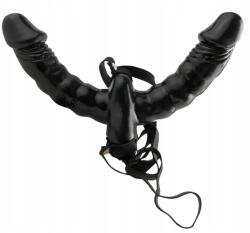 Fetish Fantasy sorozat Dupla hám távirányítóval Fekete 15 cm Pvc (603912329094)