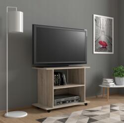 Homlando Modern asztal Rtv szekrény kicsi gurulós Yogi 80 cm sonoma tölgy (5906721156628)