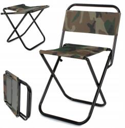 VERK GROUP Horgász Szék Háttámlával, Összecsukható, Hal (01423)