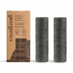 Georganics Természetes fogselyem aktív szénnel Refill (2x50m) Georganics (GEO00807)