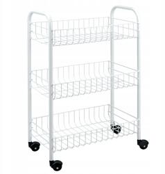 Metaltex Márkás Mobil Konyhai Kocsi Szekrény Gurulós Könyvespolc Fürdőszoba Svájci (8002523406330)