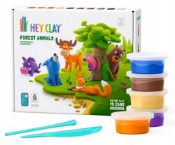 HEY CLAY Plasztikus massza Erdei Állatok Kreatív szett 15 tubus Tartozékok (HCL15022CEE15)