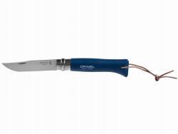 Opinel Colorama Opinel kés 08 inox sötétkék grab szíjjal (002213)