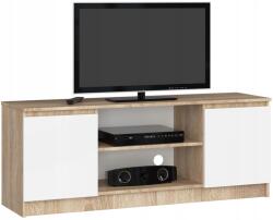 AKORD Rtv asztal szekrény 2D1P 140cm sonoma-fehér komód Akd (OP0LRTVDĄBBIA002)