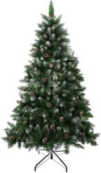 Magic home Műkarácsonyfa 150 cm Hófehér Fenyő Albero tobozokkal (2174013)