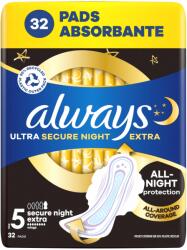 Always Ultra egészségügyi betét Secure Night Extra (5-ös méret) szárnyakkal 32 db (8700216)