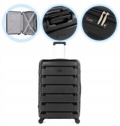 Kadva Utazó bőrönd Kadva Cayes, 113l, 77x51x31cm, fekete, kerekes (KDV-B4B101-BK)