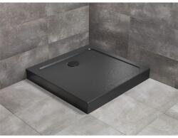 Radaway Doros Stone C 80x80 cm zuhanytálca előlappal, fekete SDRC8080-05-54S (SDRC8080-05-54S) - benedekszerelveny