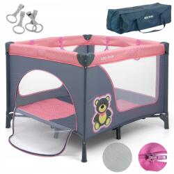 Milly Mally Gyerekágy járóka száraz medence rózsaszín Milly Mally Fun Bear (224017)