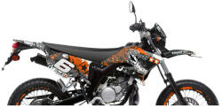 Stage6 MX_S6-058801/WH Grafikai Szett Yamaha Dt 50 / - Fehér, Narancs
