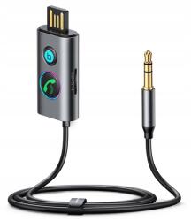 JOYROOM Vezeték Nélküli Autós Bluetooth Vevőegység V5.3 Kábel 1M JR-CB7 Szürke (6956116756789)