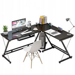 Muvu Sarok Íróasztal Nagy Modern Ipari Számítógép Fekete Gamer (BIURKO NAROŻNE DUŻE NOWOCZESNE INDUSTRIALNE)