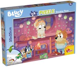 Lisciani Двулицев пъзел за оцветяване Lisciani - Bluey, Време за история, 24 части (LI99542)