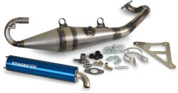 Stage6 MX_S6-9117804/BL Kipufogó Pro Replica Mk2 Peugeot Vízszintes / Morini - Kék