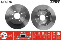 TRW Disc frana fata TRW DF4376
