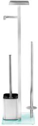 WENKO 23364100 - WC-kefe DEBAR 21x70, 5 cm rozsdamentes acél/szatén/fehér 23364100 (WE0056)