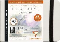Clairefontaine Fontaine Hot-Pressed Hardbound Book + 32 Cards Vázlatfüzet 24 10 x 15 cm 300 g (975440C)