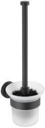 WENKO 24243100 - BOSIO BLACK WC-kefe, 10x35 cm, rozsdamentes acél/ezüstszínű/szatén 24243100 (WE0677)